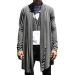 Mens Long Cardigan Mantle 2020 Spring Knitted Sweaters Warm Knitting Sweater Men Slim Cardigans Knit Shirt Black/Grey Size S-3XL