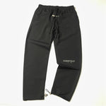 Kanye Reflective Logo Thin Nylon Track Pants Summer Lightweight Loose Jogger Elastic Cuffs Three-pocket styling