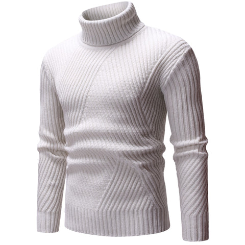 2020 Autumn Winter Men's Sweater Men'S Turtleneck Solid Color Casual Sweater Men Slim Fit Brand Knitted Pullovers Men Clothes