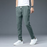 Top Selling Product In 2020 Summer Ultra-thin Cotton Linen Loose Tight Waist Casual Mens Pants Joggers Men's Clothing Trousers